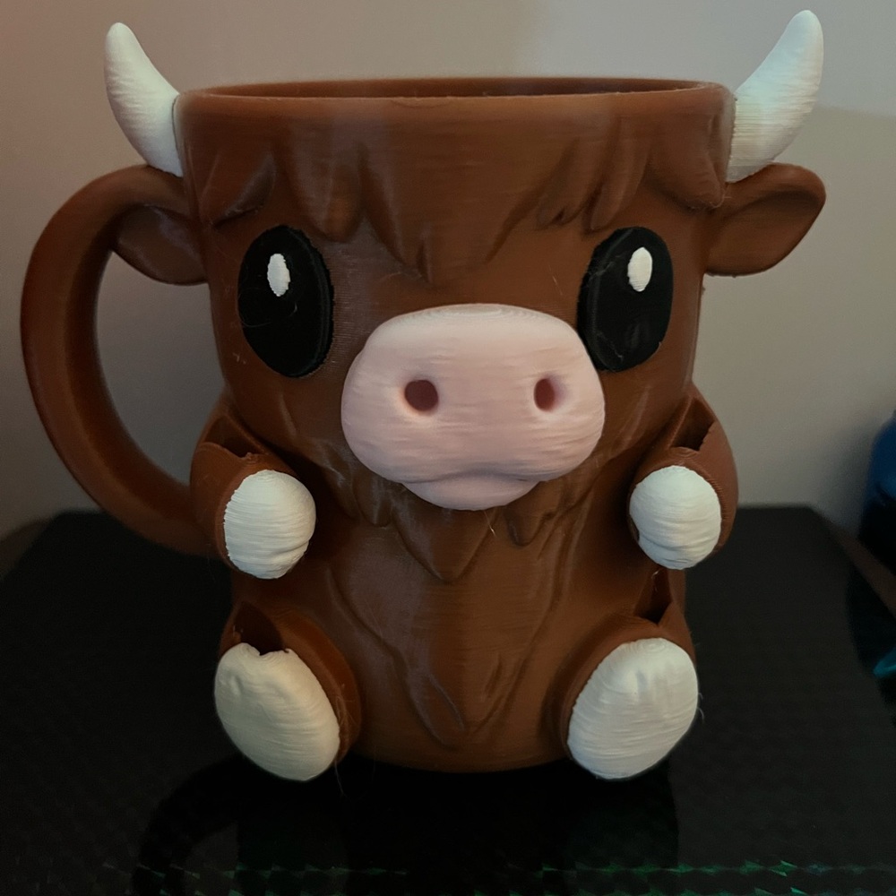 Highland Cow ice cream holder by 3d print